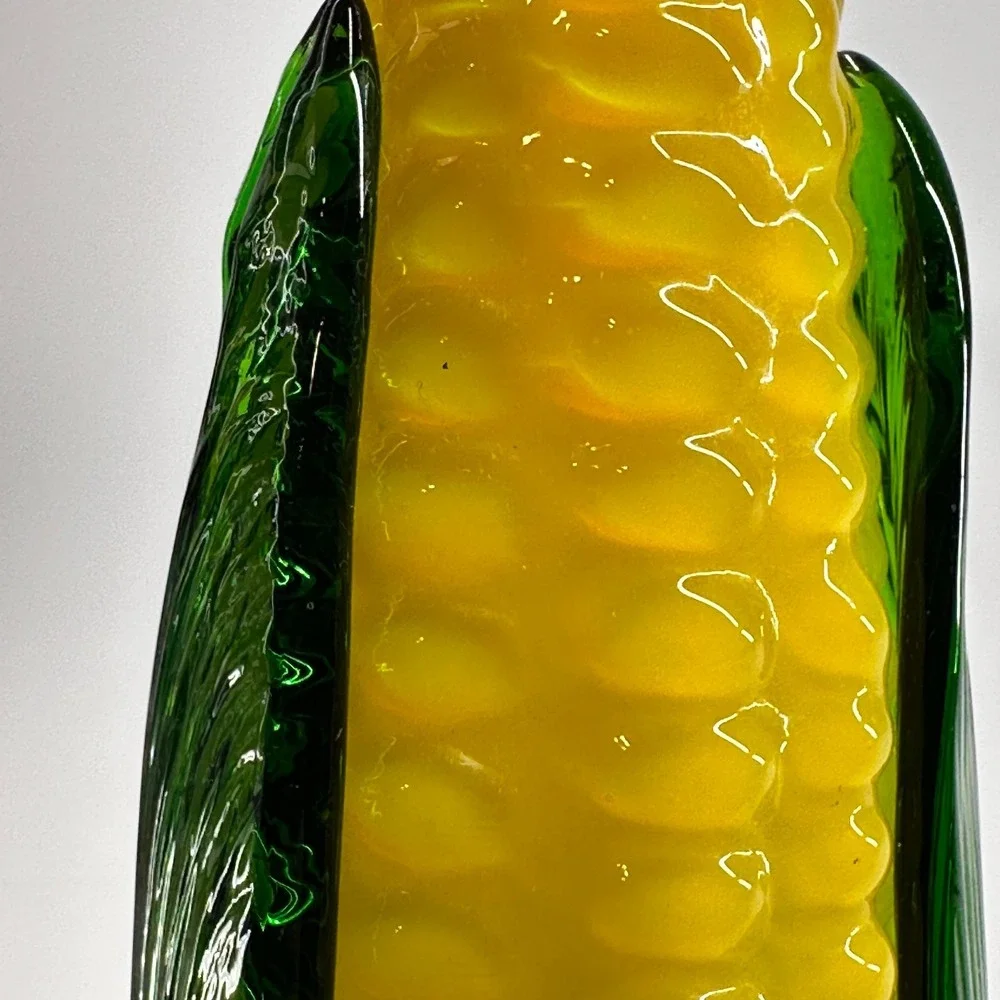 Blenko Hand Blown Glass Grapes Corn Egg Plant Carrot MCM Vintage Art Glass Lot 4